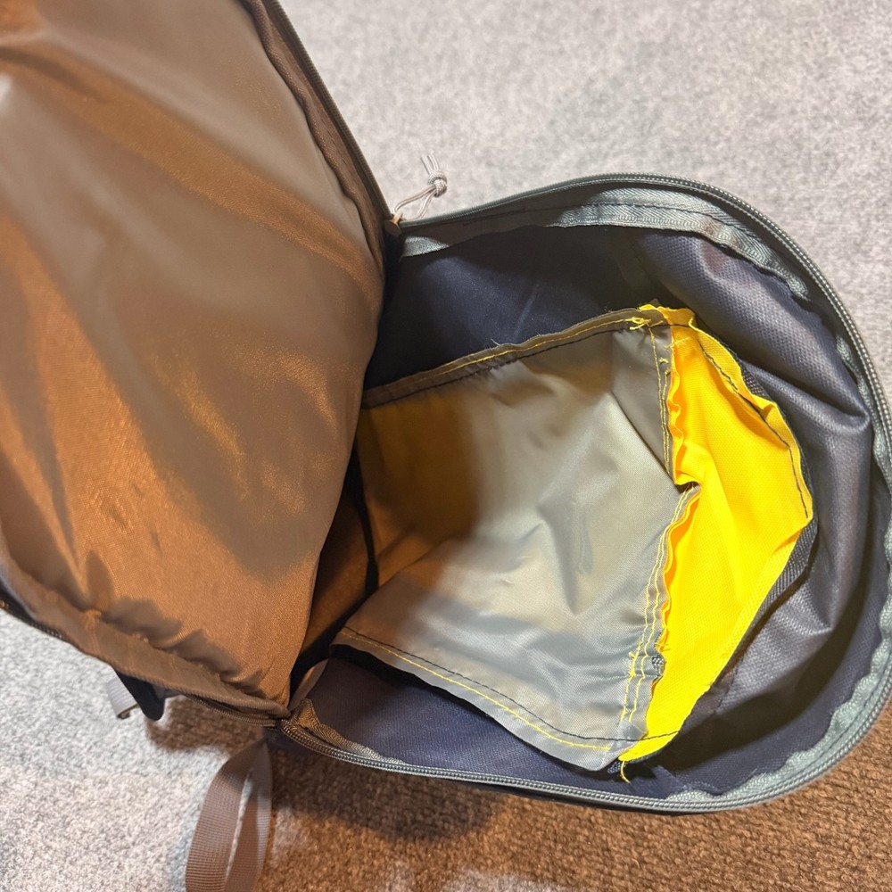 NEW Crivit Mini Backpack Black Yellow Bag Padded Panel Adjustable Shoulder Strap