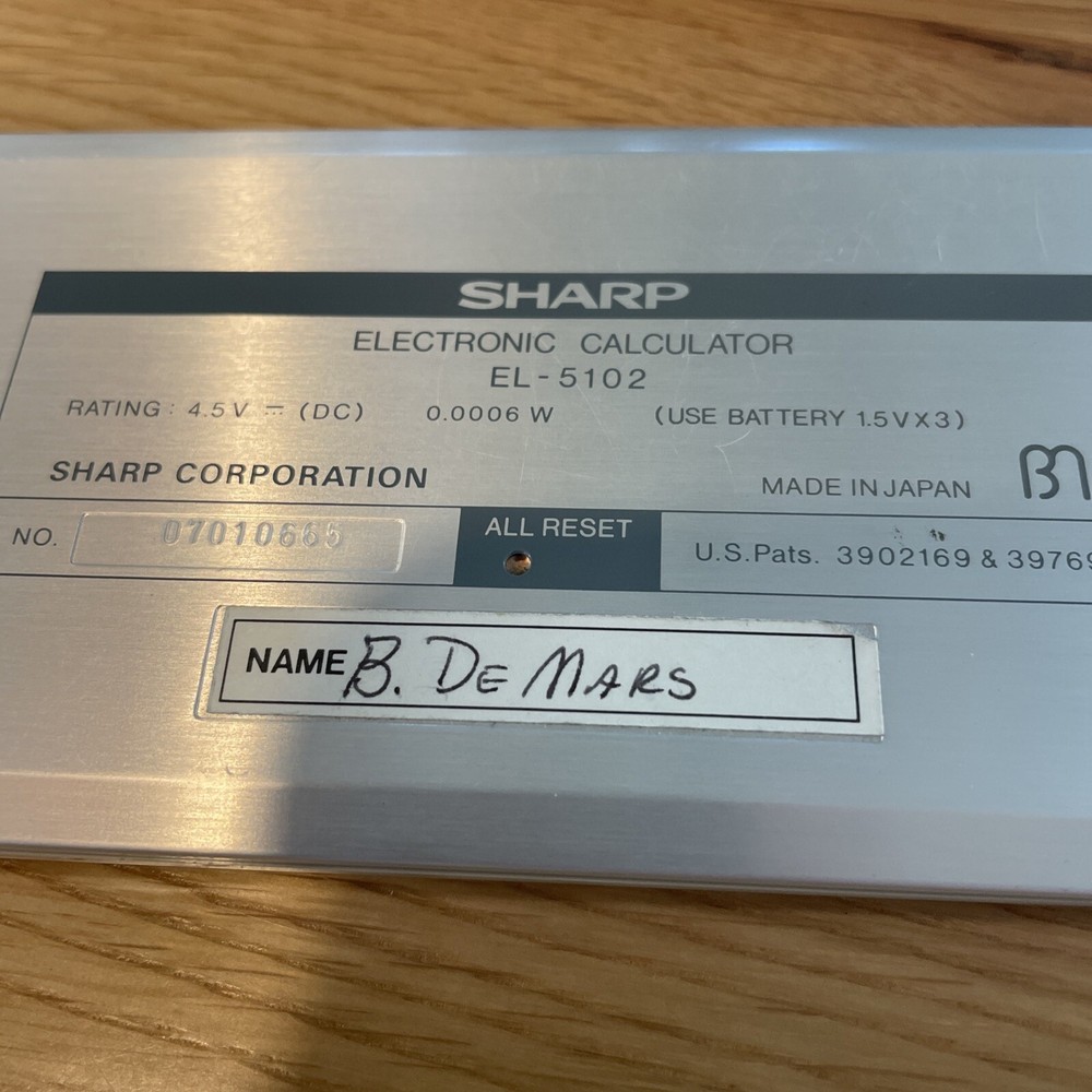 Sharp EL-5102 Electronic Vintage Scientific Calculator Computer w/ slide cover