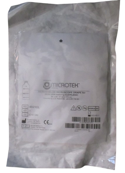 Microtek Microshield Microscope Sterile Drape Zeiss OPMI w/Clearlens 20x64 4921