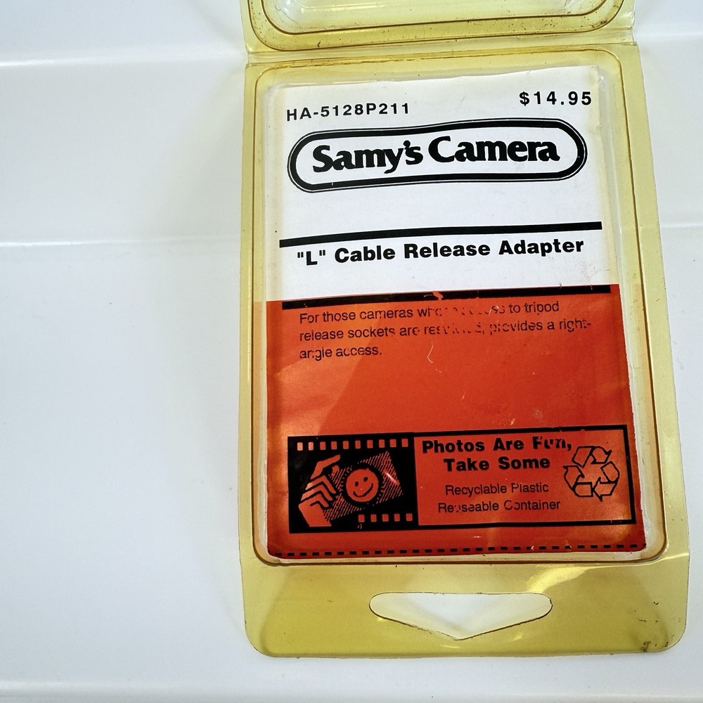 Samy’s Camera “L” Cable Release Adapter – Vintage New in Package
