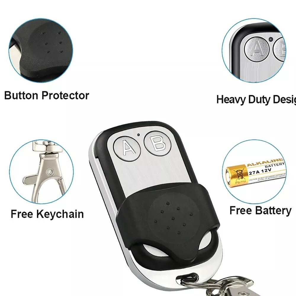 220V 2Ch Relay Receiver Wireless Remote Control Switch for Garage/Gate 110V