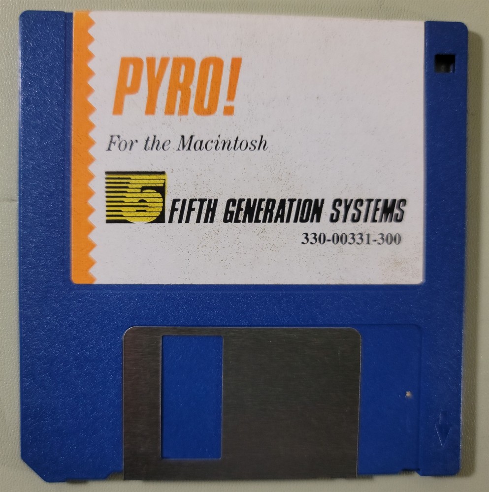 PYRO! Screen Saver for Macintosh - Fifth Generation Systems - Disk Media - 1990