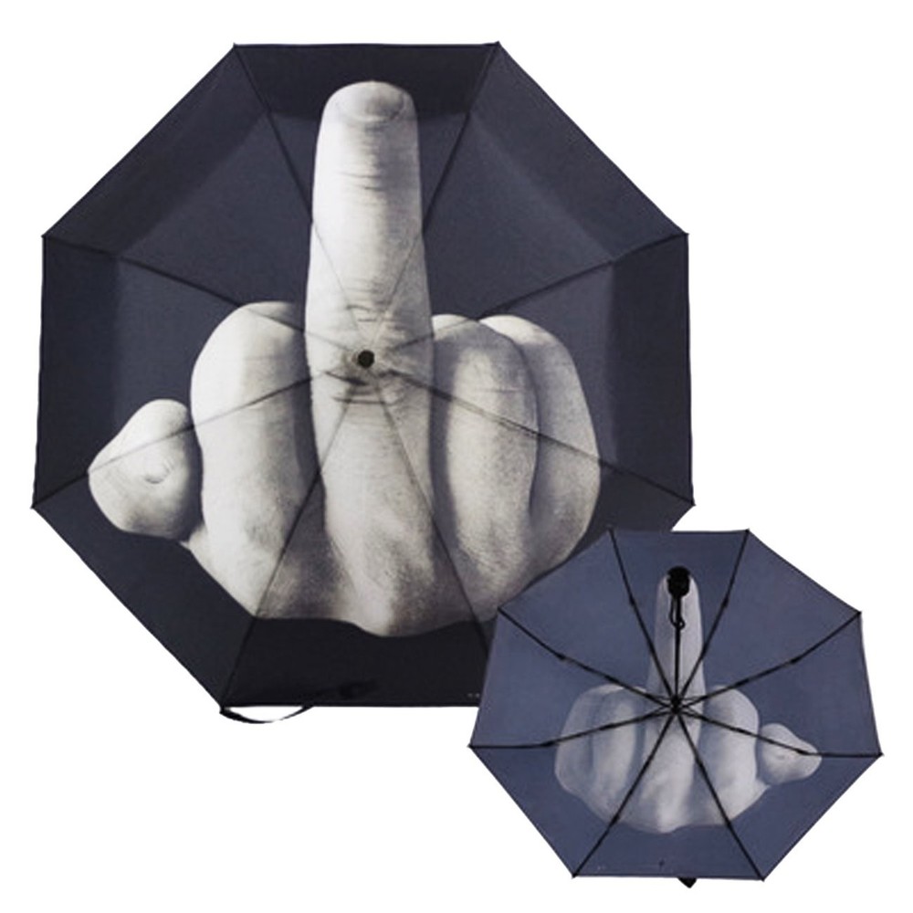TinaWood Funny Folding Middle Finger One_Size, Black(Middle Pattern)