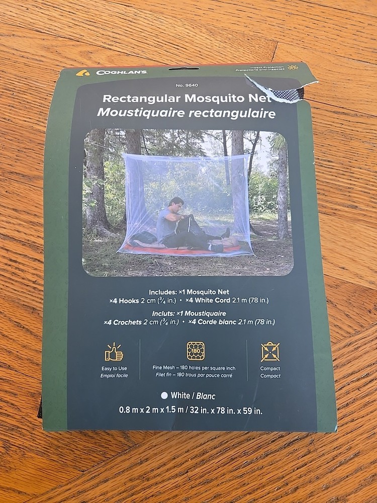 Coghlans Rectangular 78”x32”x59” Mosquito Net