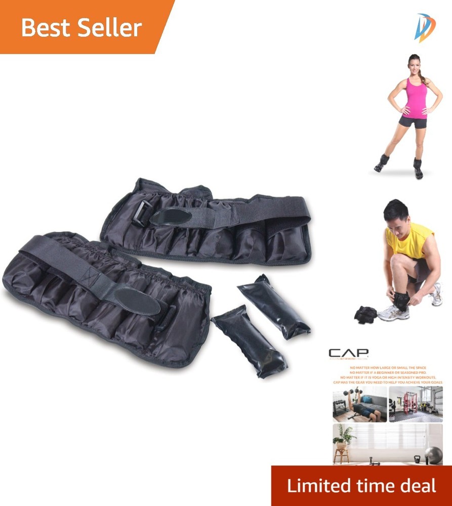 Versatile Adjustable Ankle Weights | 10-20 lb for Strength and Mobility