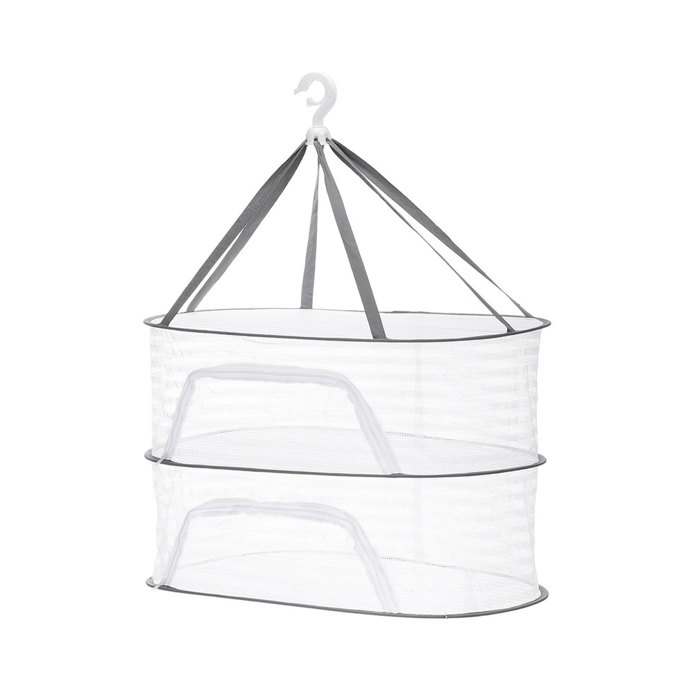 Herb Drying Rack, 24" 2-Layer Hanging Drying Mesh Net, White