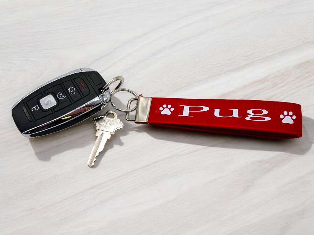 Personalized Solid Color Keychain Wristlet Keychains Key Fob Zipper Backpack