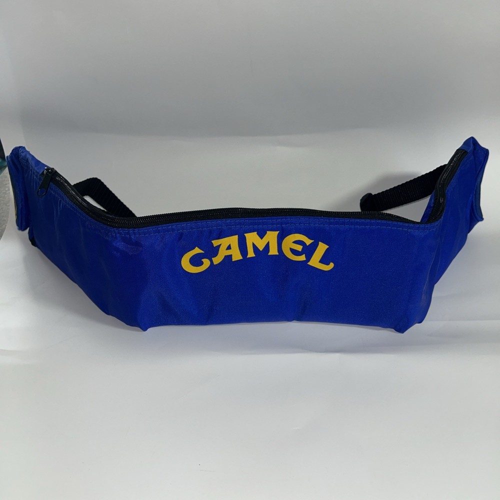 Vintage Joe Camel Cigarette Smokin Pool Cue Stick Soft Case Zippered Bag Blue