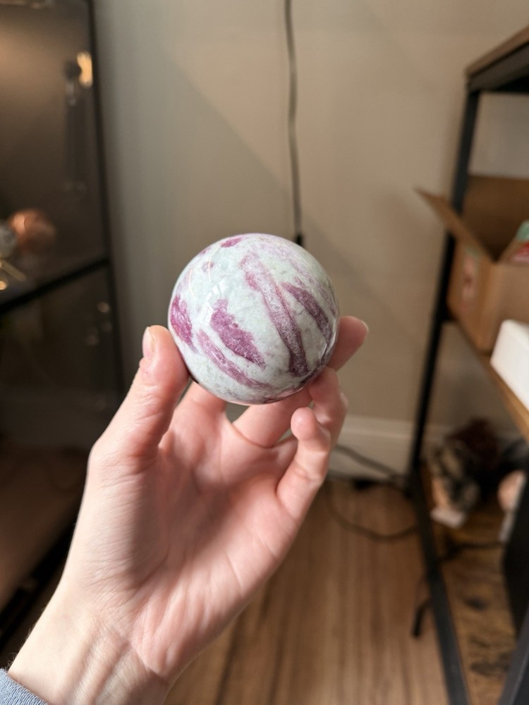 Polished Pink Tourmaline sphere