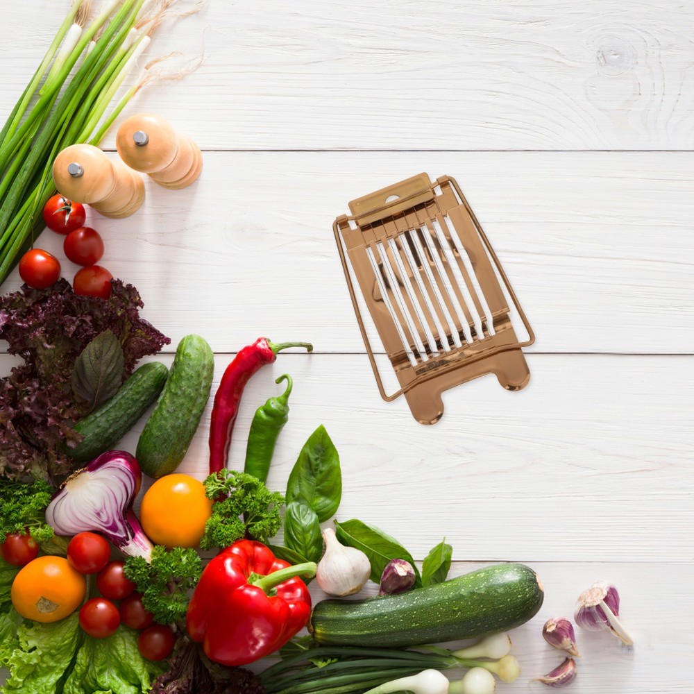 Stainless Steel Egg Cutter Deviled Slicer Adjustable for Boiled Eggs