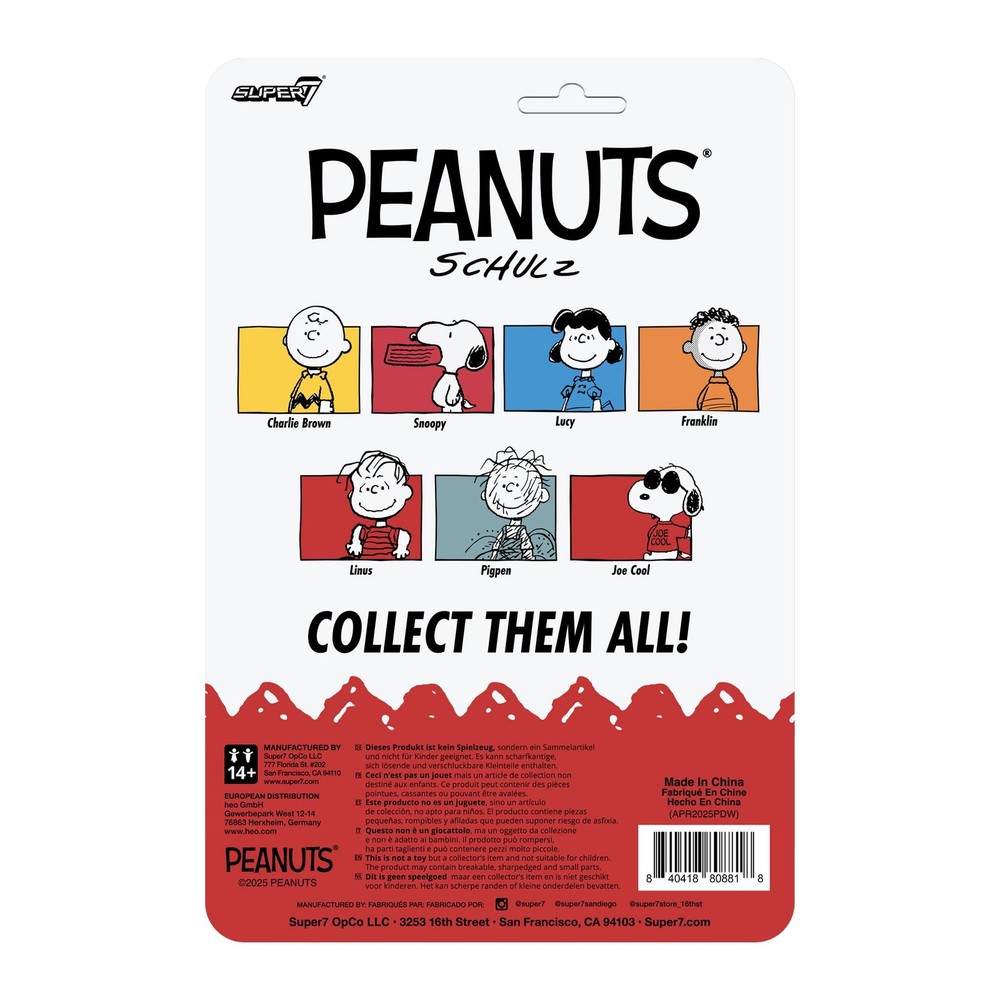 Super7 Reaction Figure Peanuts Linus - 3.75" 3.75 inch Scale, Multicolor