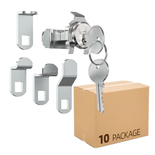 10 Pack Mailbox Lock Replacement with 2 Keys - Universal Fit for Post 10 Pcs