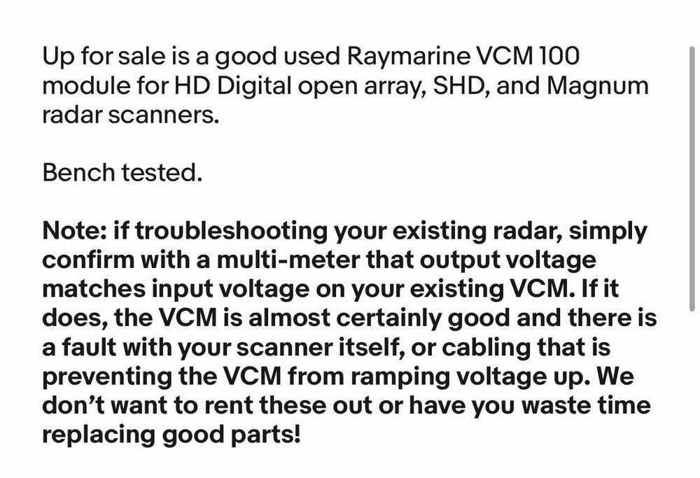 Raymarine VCM100 - Digital Open Array Radar Voltage Converter Module