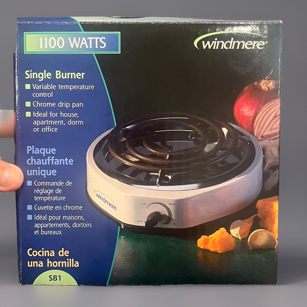 NEW Windmere SB1 Single Burner Variable Temperature Control 1100 Watts - NICE!