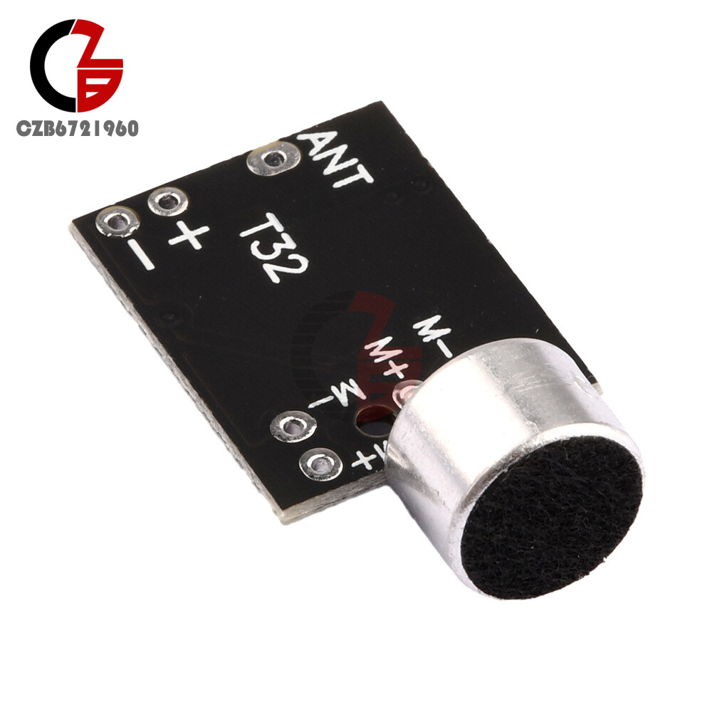 Wireless Microphone FM 88.7MHz Transmitter Module Support Dual-channel Stereo