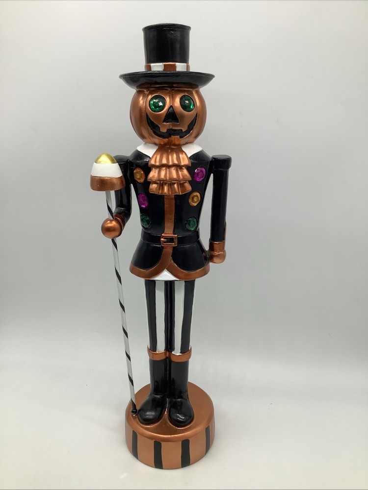 19” Pumpkinhead LIGHTED Halloween Nutcracker