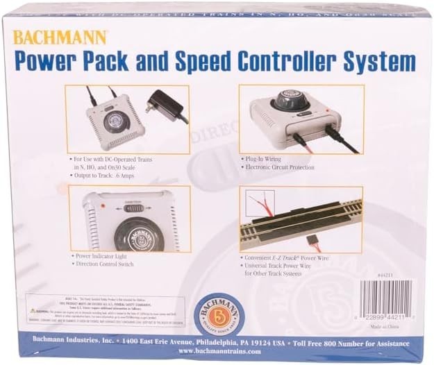 Power Pack with Speed Controller - N, HO, On30 Scale Trains