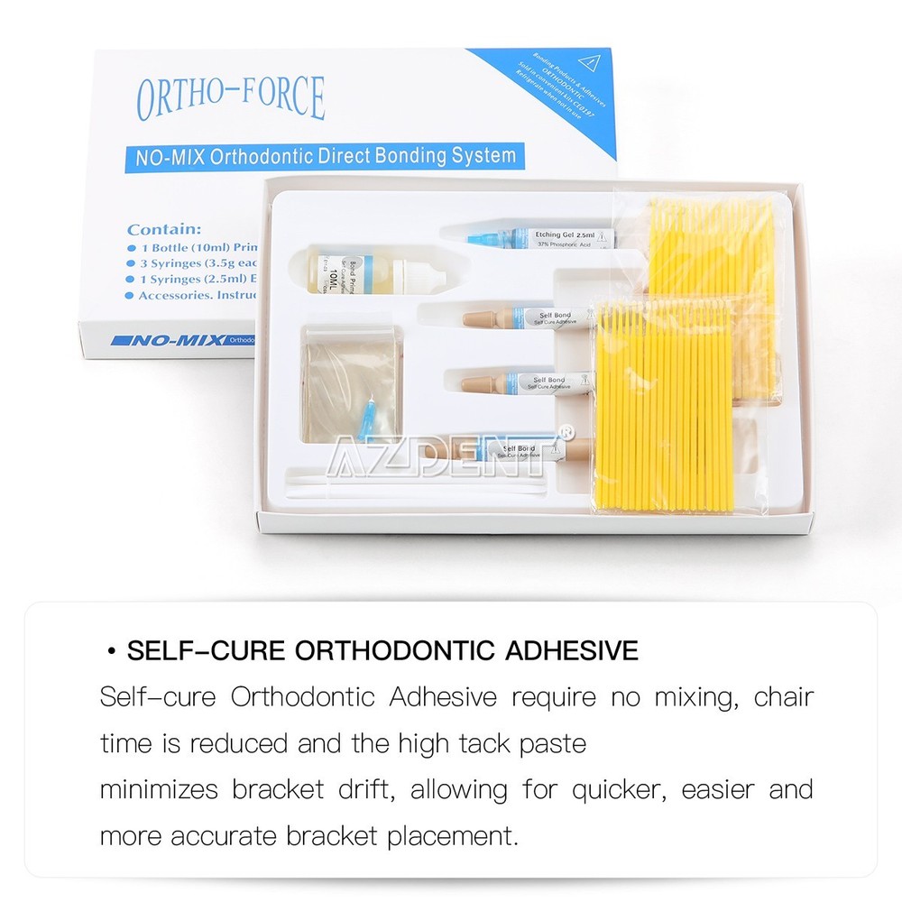 No-Mix Dental Orthodontic Direct Bonding System Primer Paste Etchant Complete