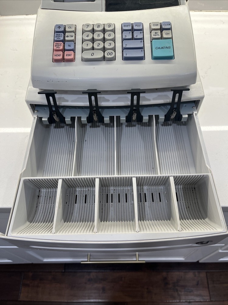 Sharp XE-A102 Entry Level Electronic Cash Register Working W/key No Drawer Key