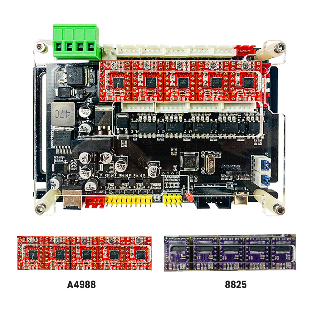 New CNC 4AXIS Stepper Motor Controller MCU32 Bit GRBL Driver Board With Offline