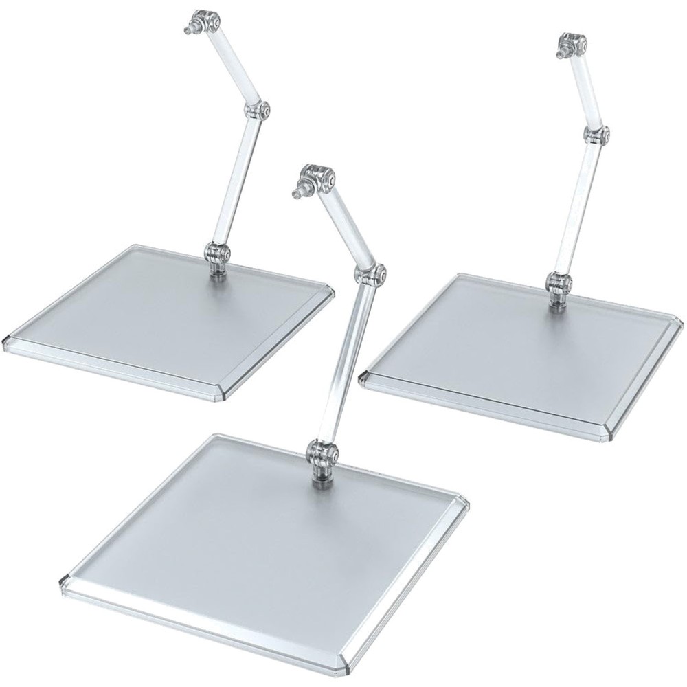 Elegant 3-Piece Translucent Display Stand Set for Figures & Models - Adjustable
