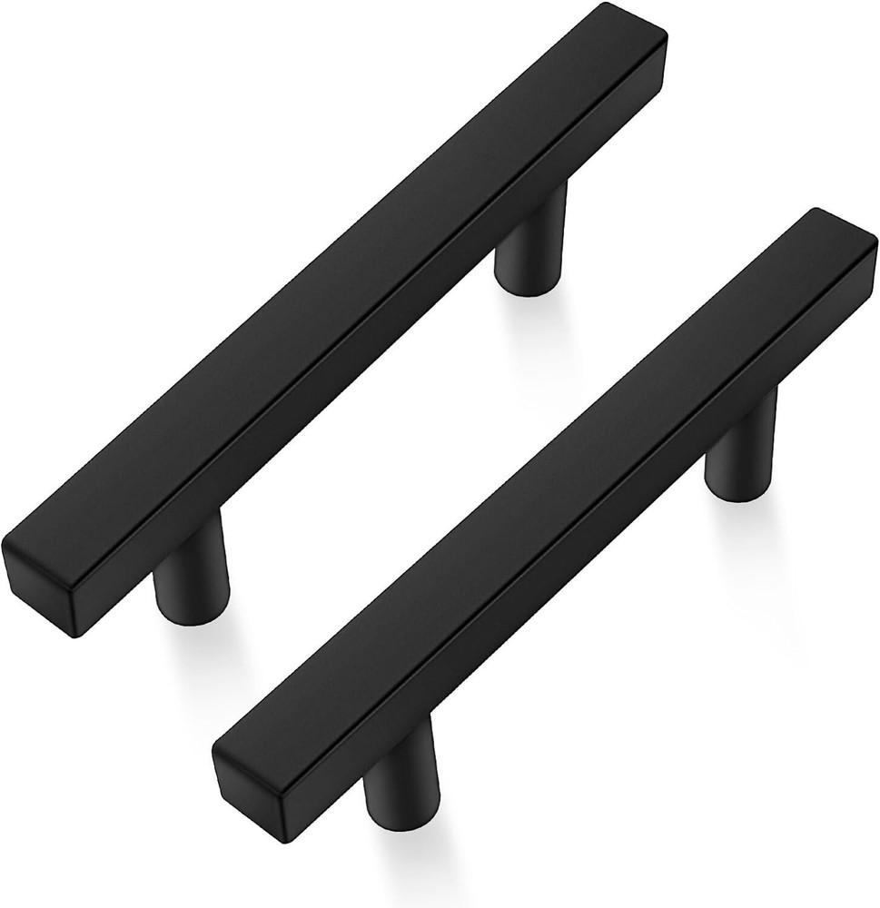 30 Pack 5 Inch Square Kitchen Cabinet Handles Black Cabinet Pulls Black Drawer..