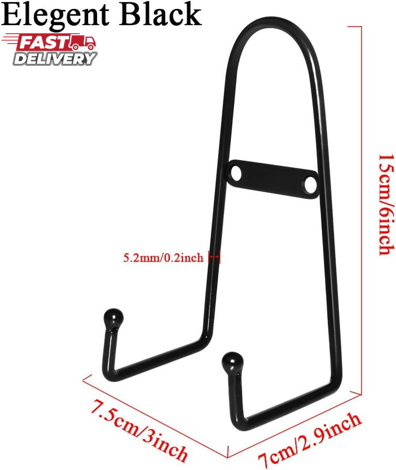 MOCOUM 4 Pack Wall Mount Plate Display Stands, Medium Wall Easel Holder Plate Ha