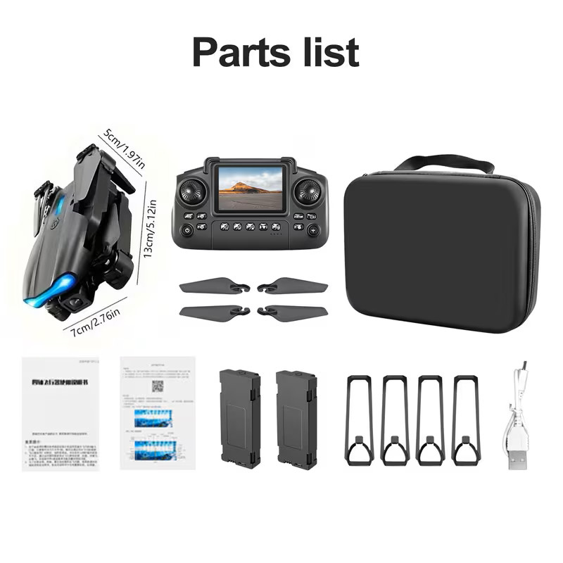 E99 PRO Drone With Remote Control Dual Camera Obstacle Avoidance Foldable Arms