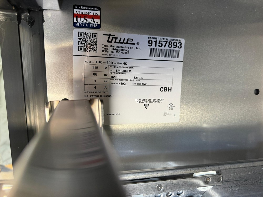 True TUC-48D-4-LP-HC 48" Undercounter Refrigerator