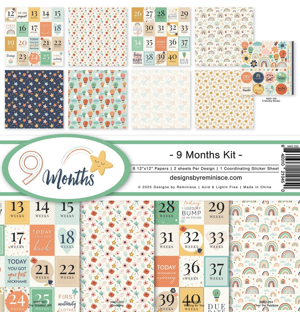 Reminisce Collection Kit 12"X12"-9 Months