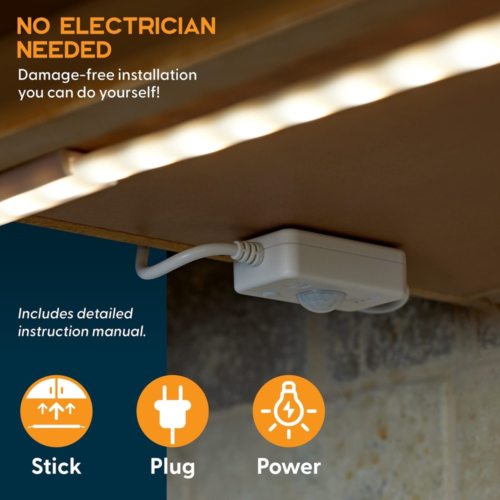 Power Practical Under Cabinet LED Light Kit for Kitchen 6 Lighting Strips, P...