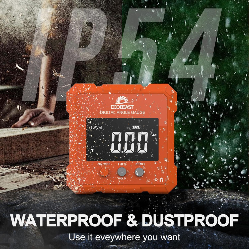 Digital Angle Finder Digital Level Angle Gauge Backlight Magnetic Base Compact