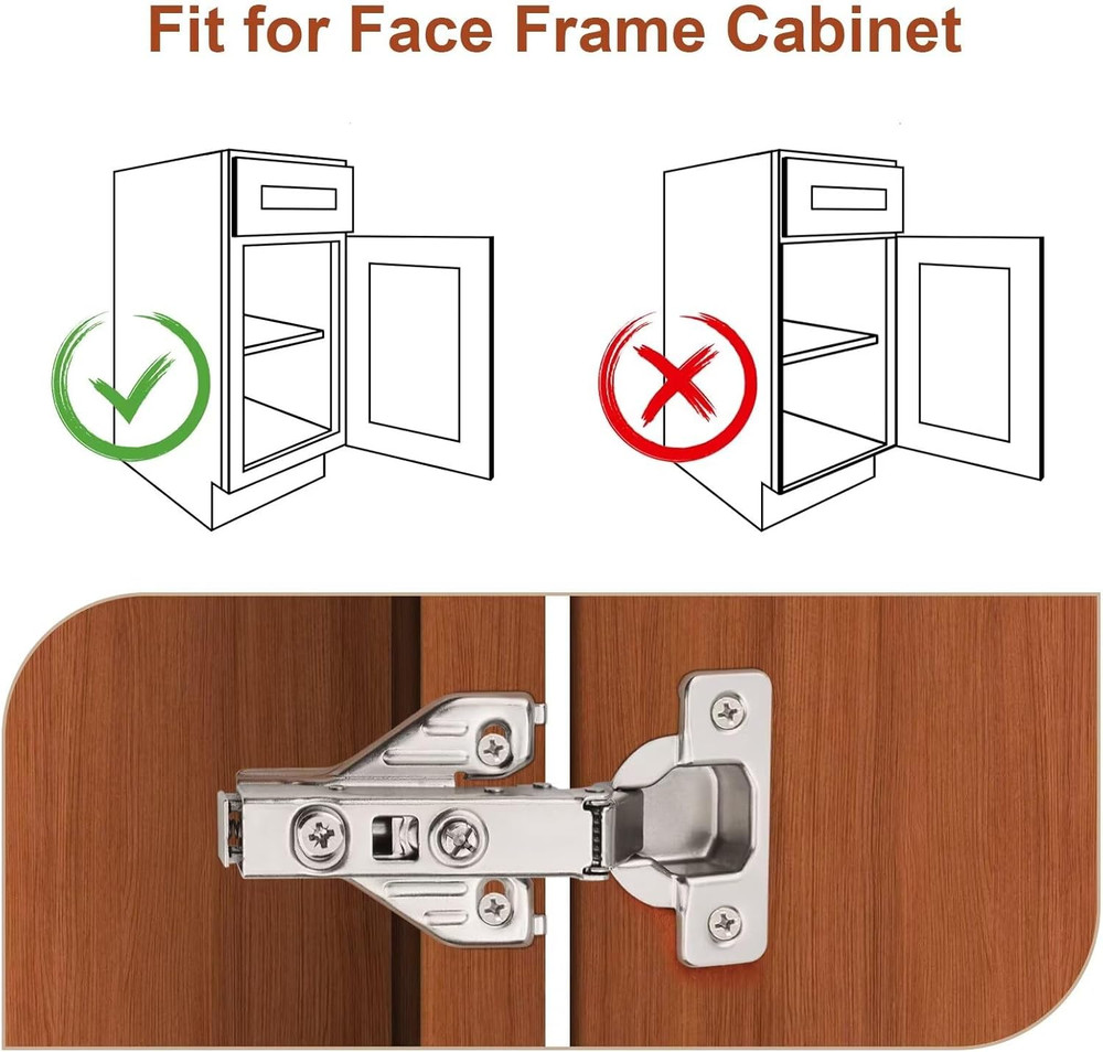 24 Pairs Soft Close Cabinet Hinges for Kitchen - Full Overlay Concealed