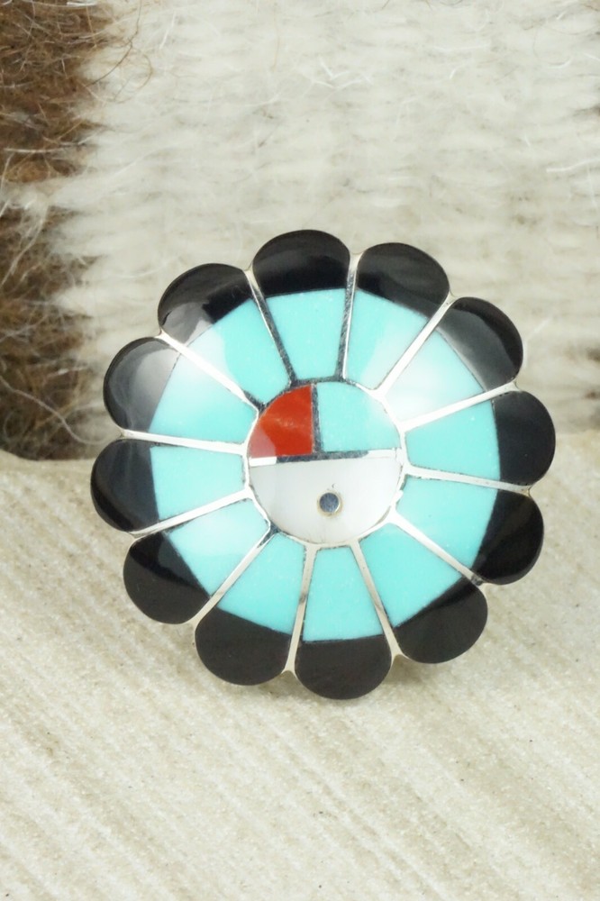 Multi Stone & Sterling Silver Ring - Denise Siutza - Size 5.5