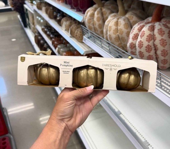 3pk Fall Mini Gold Pumpkins - Threshold™