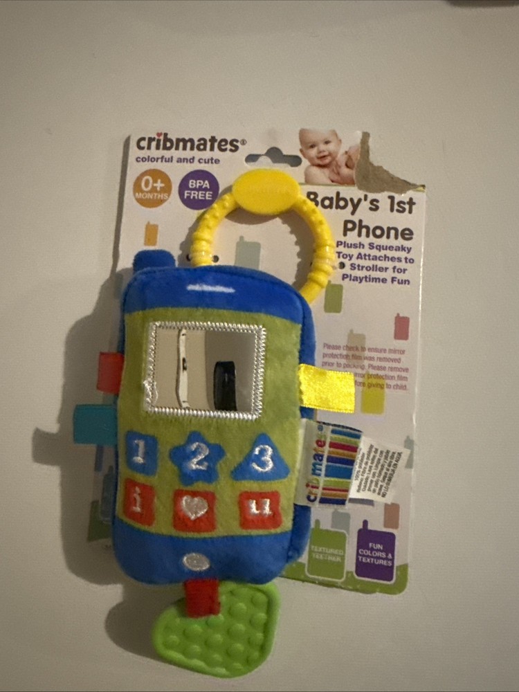Cribmates Fabric Phone - blue with mirror!