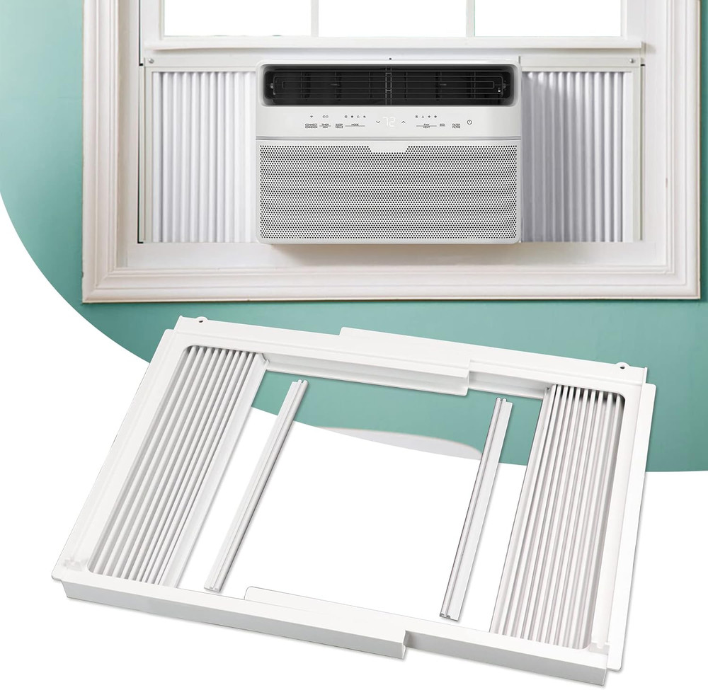 Window Air Conditioner Side Panels with Frame, Adjustable Insulation AC Side Pan