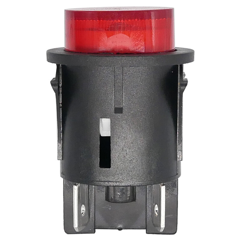 On-Off Round Red Lamp Button Switch US HD for compressor NUAIR Mod. OL227/50 CM2