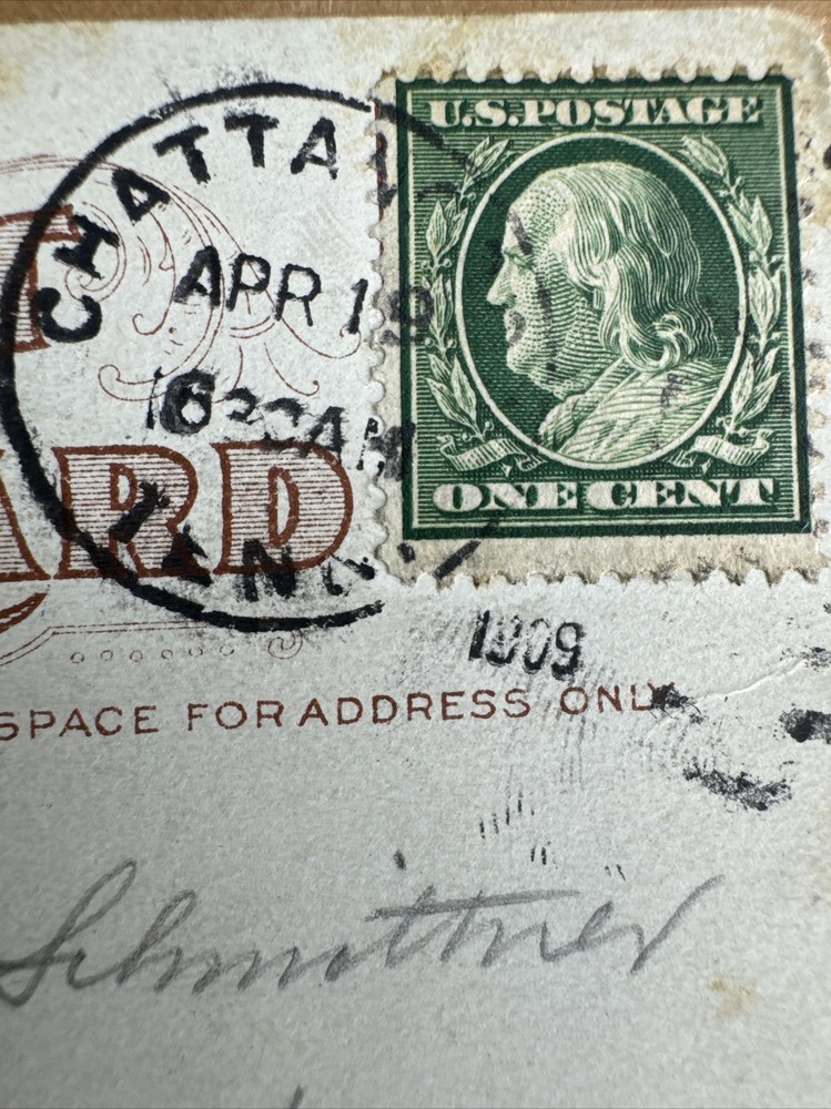 Benjamin Franklin Green One 1 Cent U.S. Stamp (Extremely Rare ) .