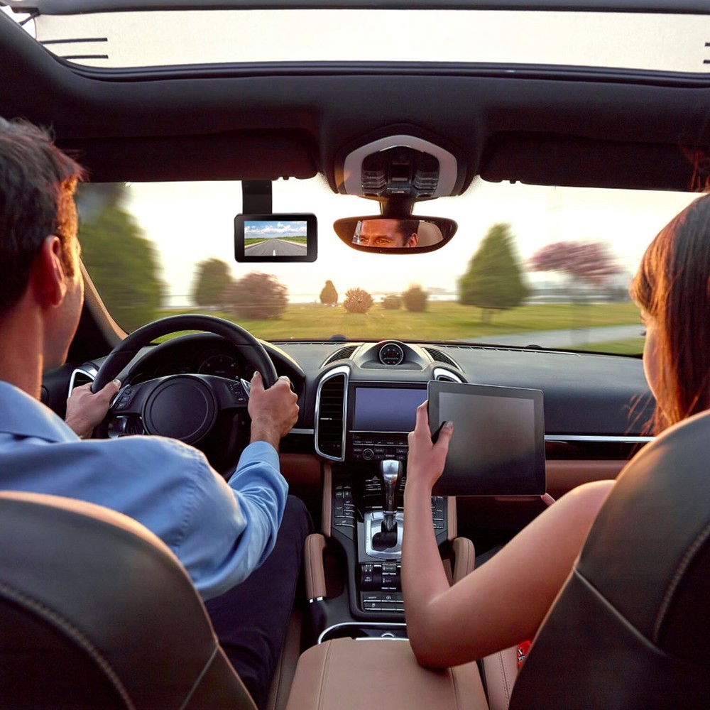 1080P WIFI GPS Dual Dash Cam Front /Rear Night Vision Gesture Sensor APP Control