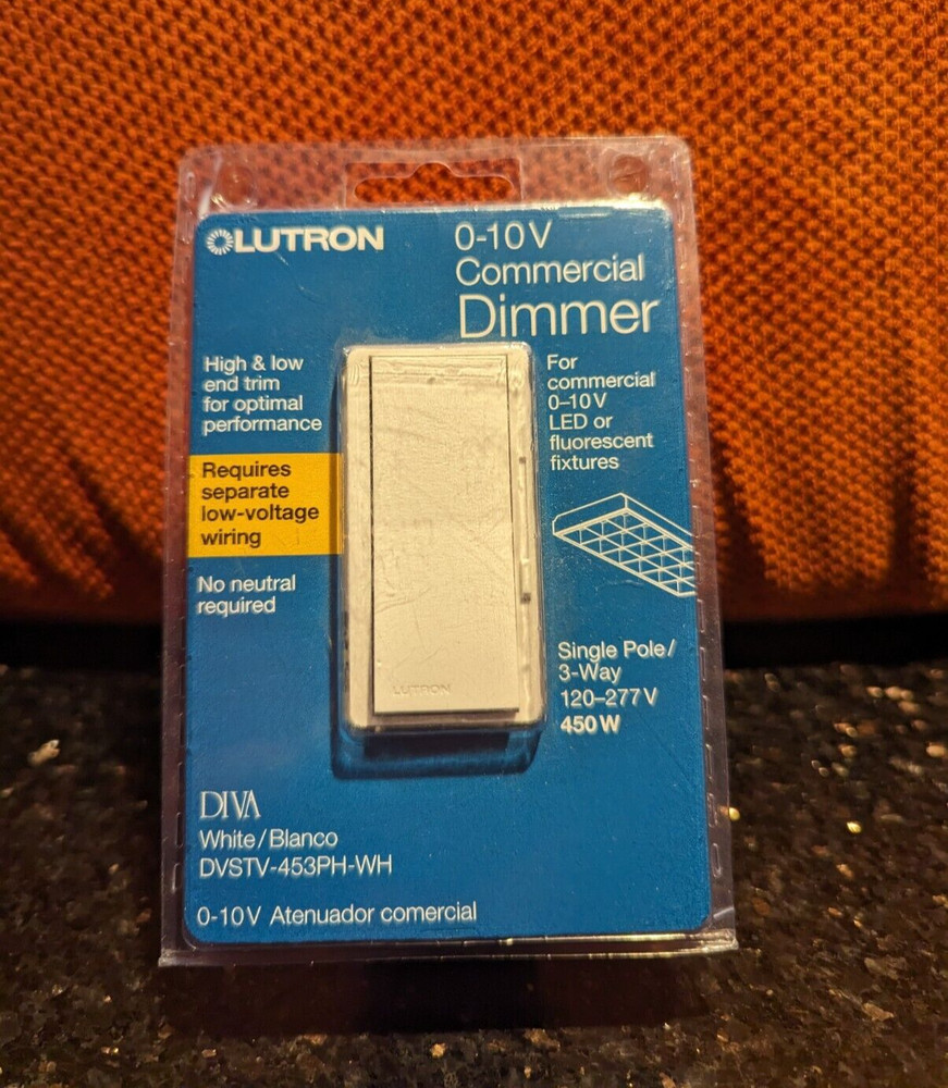 Lutron DVSTV-453PH-WH Diva 0–10 V Control Dimmer