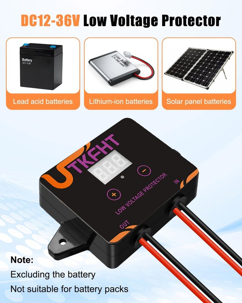 Upgrade DC12-36V Low Voltage Protector, Digital Disconnect Switch, ... Fast Ship