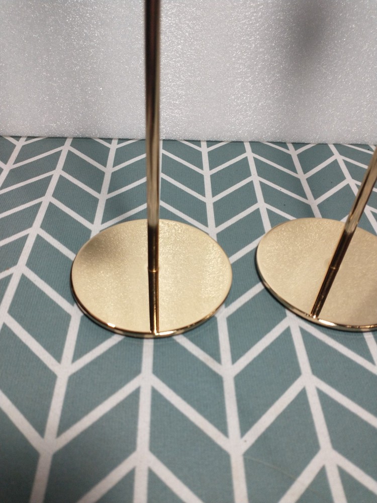 3 Pc/Set Brass Colored Candle Sticks Simple Modern New Candelabra