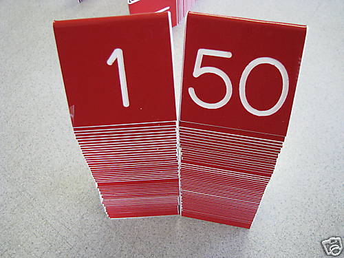 Tent Style Engraved Table Numbers 1-99