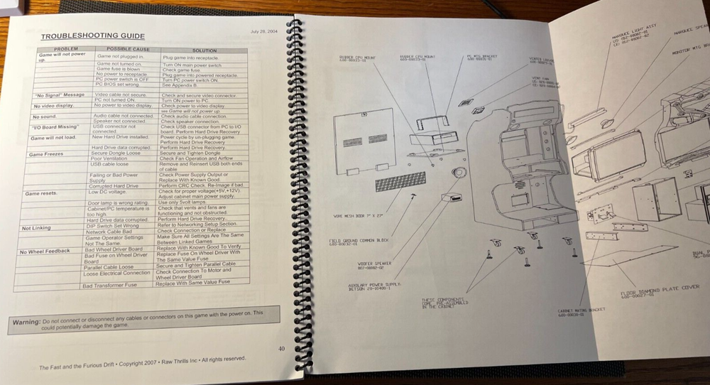 2007 RAW THRILLS FACTORY ORIGINAL DRIFT MANUAL