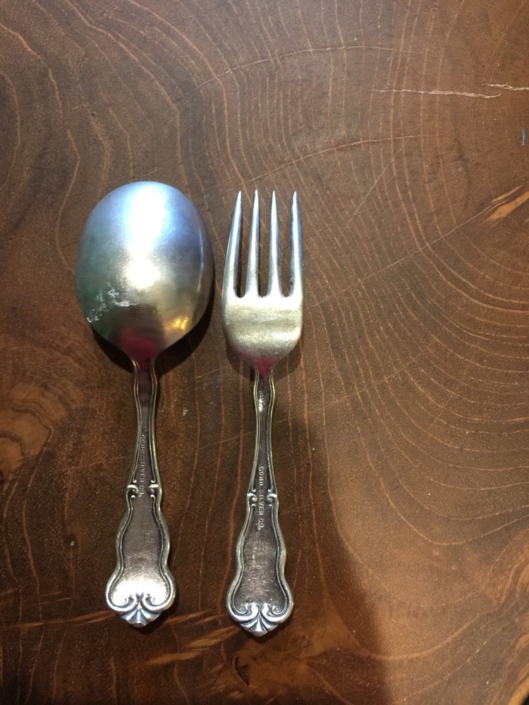 Conn. Silver Co. Toddler Fork And Spoon,silver plated