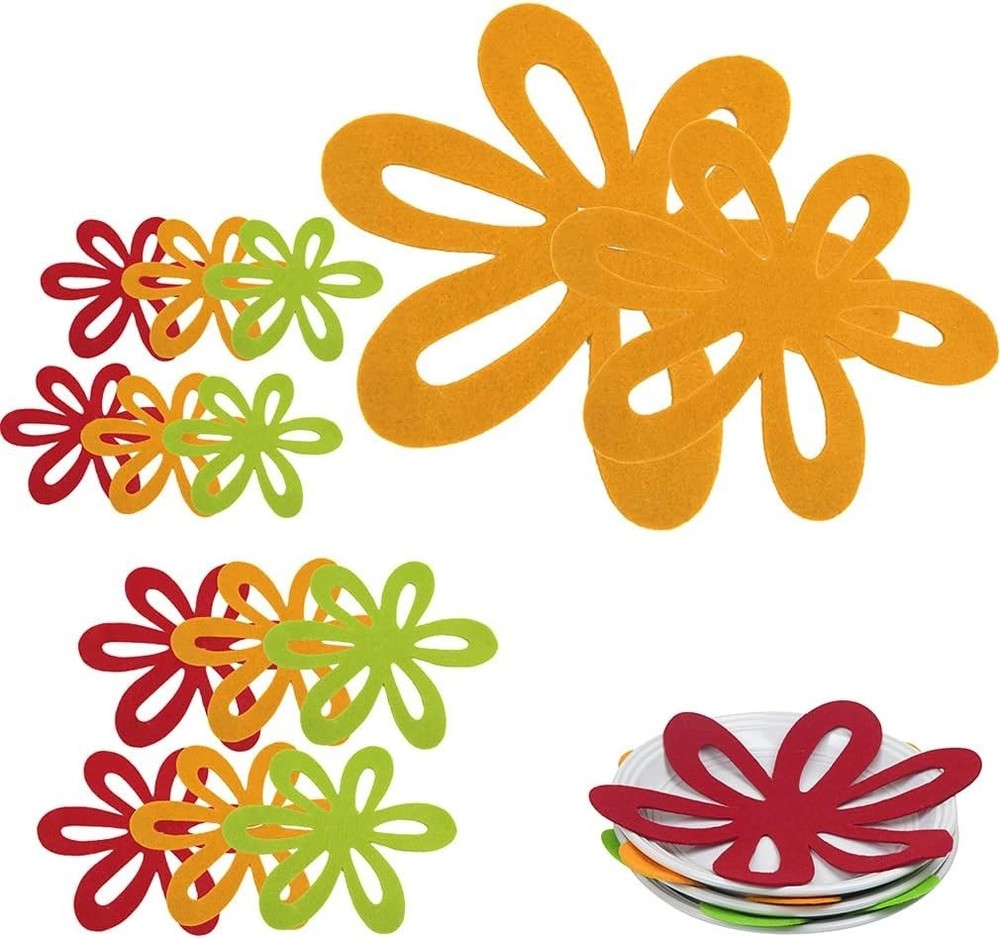 Felt Pan, Pot & Dish Scratch Protector-Cookware-Glass Divider-2 Sizes-Set/14