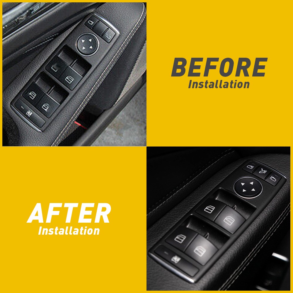 For 2013-2017 Mercedes-Benz CLA/A/B-Class 14Pc Window Switch Button Cover