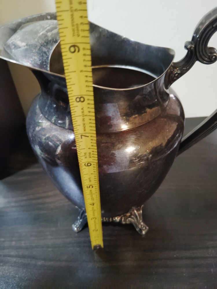 vintage Antique Silver Plated Water Pitcher