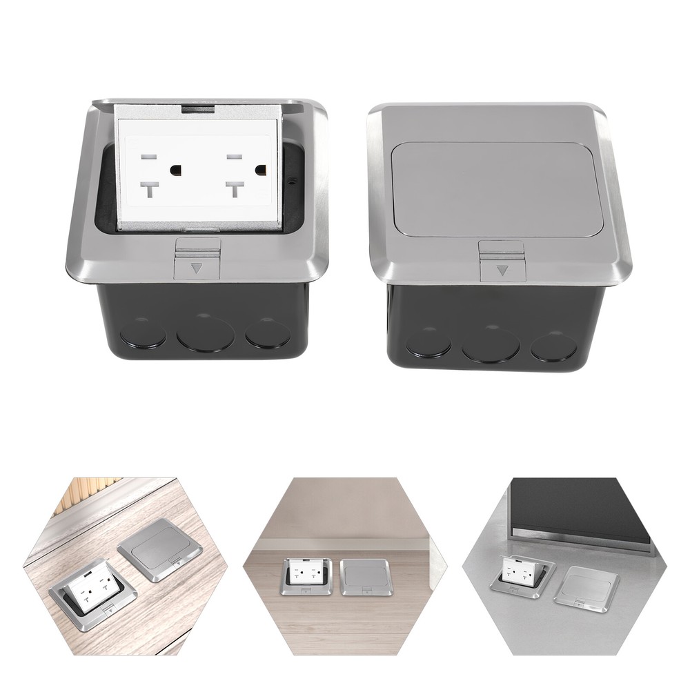 Pop-Up Floor Sockets, Pop Up Floor Outlet Sockets, 2PCS Hidden Socket